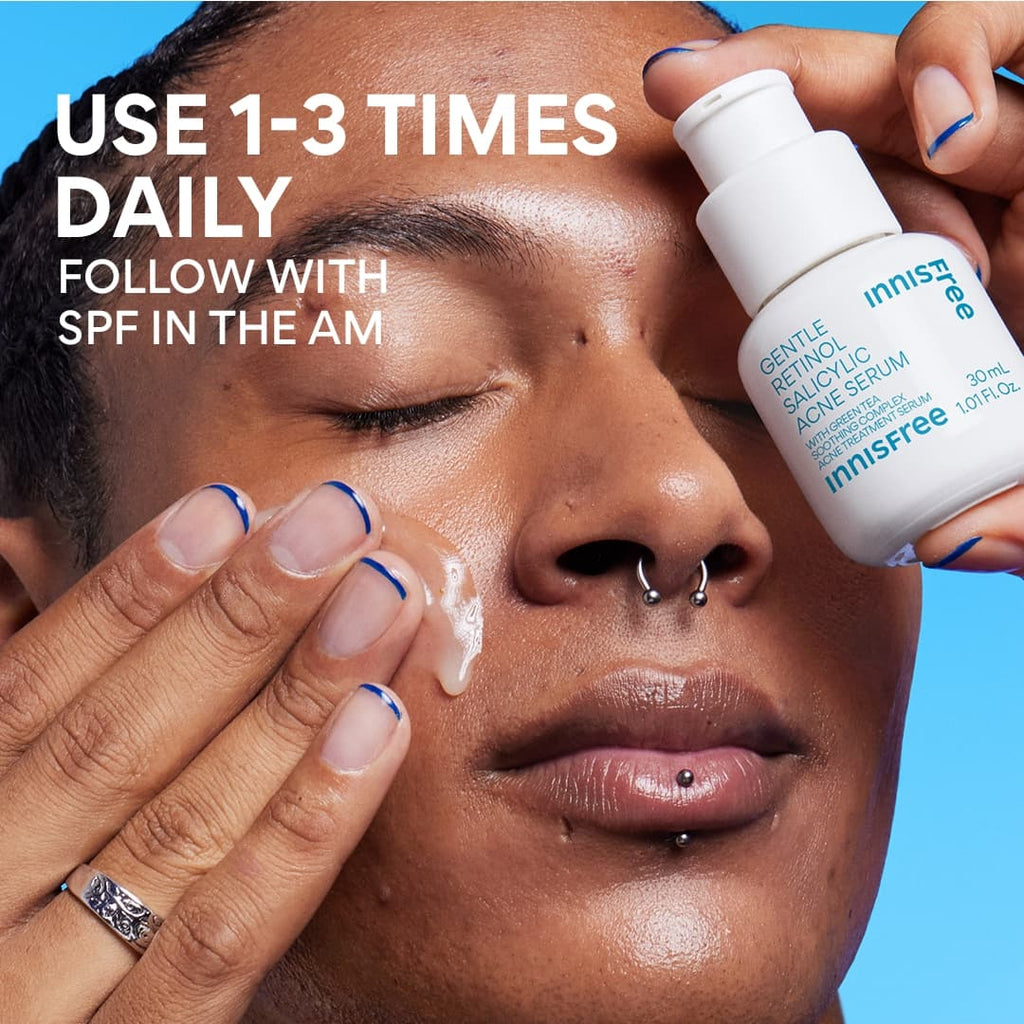 gentle retinol acne serum application