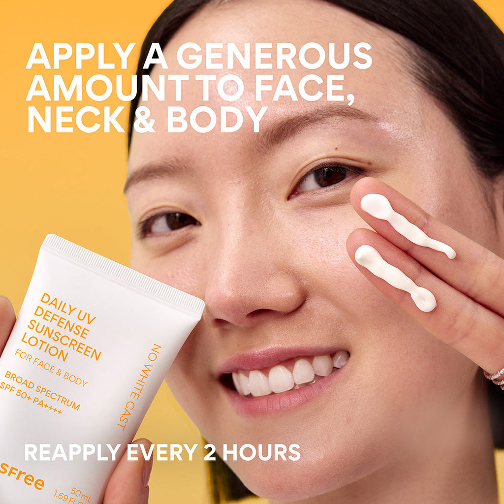 Daily UV Defense Sunscreen SPF 50+ PA++++ application